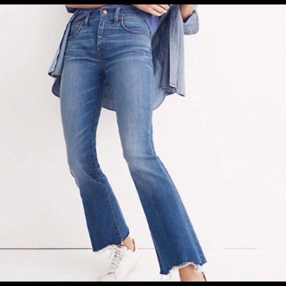 Madewell Cali Demi-Boot Jeans: Destructed-Hem